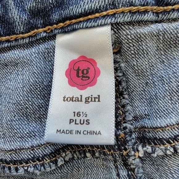 🟠4 for $25🟠 TOTAL GIRL PAINTED SEQUINED JEANS SIZE 16.5 PLUS - Picture 9 of 11